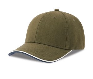 ATLANTIS HEADWEAR AT290 - Contrasting 6-panel cap Olive