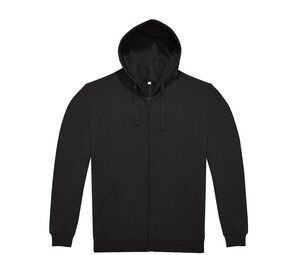 B&C ID224 - Unisex zipped hoodie sweatshirt Black