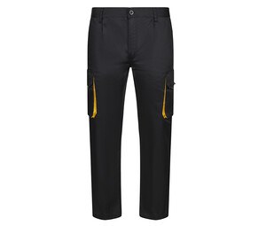 VELILLA V3004 - TWO-TONE MULTI-POCKET PANTS Black/Yellow