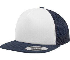 FLEXFIT 6005FW - American cap with flat visor Navy/White/Navy